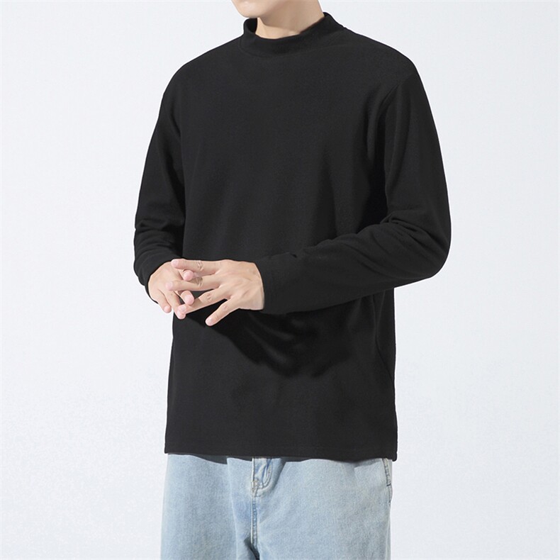现货备货十万件德绒保暖纯色修身商务打底圆领卫衣男MY2201P25,男装卫衣,星座301D-4(原星座1004-4）