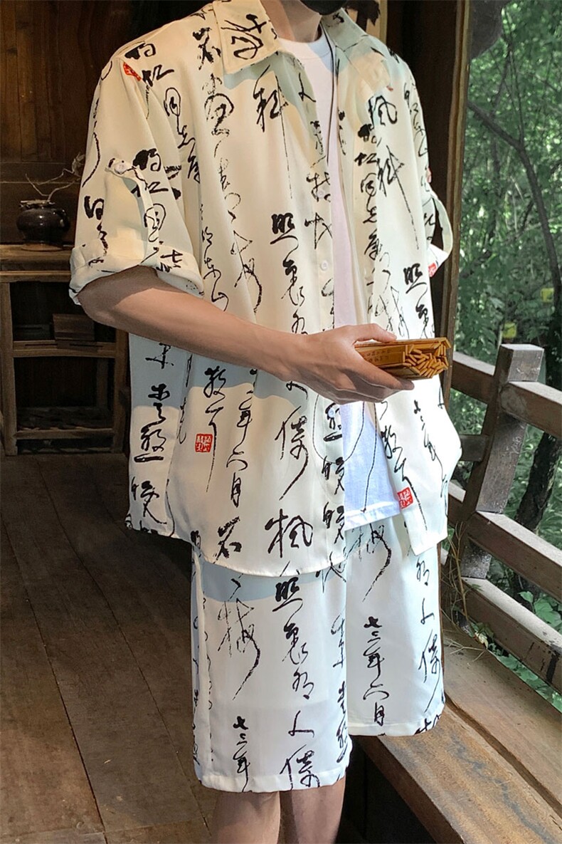 毛笔字套装TZ77836特P50衬衫DCS77837特P30DK77838特P20套装控98,男装衬衫,星座226-1