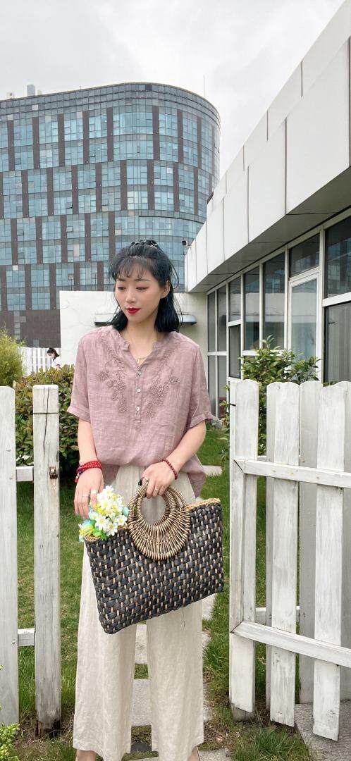 纯苎连衣裙小衫裤子裙子衬衣 时尚风 风淑女风休闲风，女装连衣裙，川哲