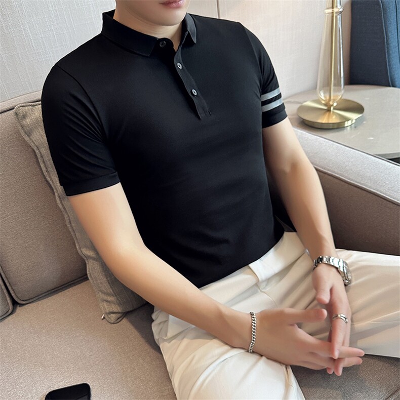 2024大货主推款4色抖音沙发风翻领短袖T恤T0251-P48,男装T恤,电商D342