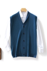 时尚男士秋冬羊毛翻领马甲商务休闲百搭款保暖舒适显瘦设计，男装背心/马甲，邓利维