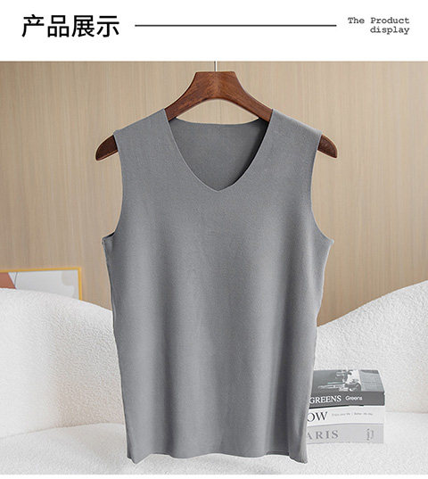 时尚德绒保暖背心男士秋冬防寒V领无袖针织衫，男装背心/马甲，炳炬电商供货