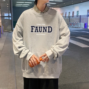 S6295-P28 秋季圆领卫衣男大码韩版宽松长袖外套图片
