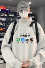 高质量！秋冬季高领毛衣加绒加厚翻领针织衫男毛衣FL525-特P38，男装针织衫/毛衣，电商B371