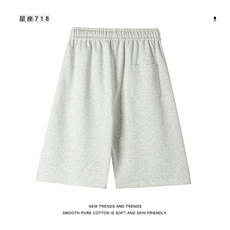 美式运动短裤夏季华棉宽松弹力五分裤针织休闲裤子XD1751特批35，男装休闲裤，星座718