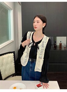 钩花背心2件套图片