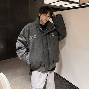 405A  美式复古个性金属设计短款皮衣棉服 MY24916-特批108控178图片