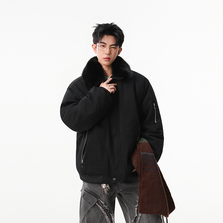 现货-冬季美式大毛领毛领棉服外套潮牌棉衣218-7-M134-P155-控208,男装棉衣,星座218-7