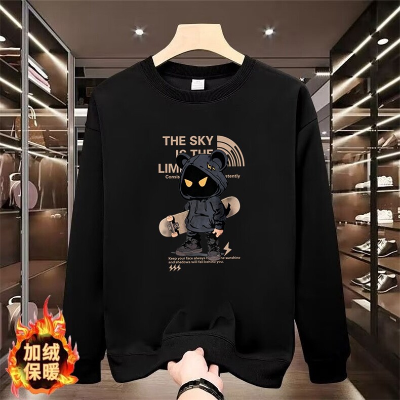 1506-1/WY583加绒款1/P37新款重磅圆领长袖卫衣男秋厚卫衣，男装卫衣，星座1506-1