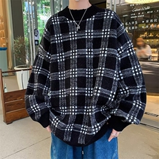 半高领毛衣男春秋款日系慵懒风宽松套头针织衫潮牌百搭线衣，男装针织衫/毛衣，星座716-2