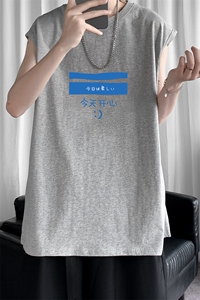 BX25033-P20 纯棉汗背心男士大码宽松汗衫男无袖t恤男 港风图片
