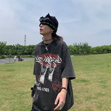 美式趣味印花水洗做旧夏季无袖背心/马甲/坎肩XZ514-2-1311-P38，男装背心/马甲，星座514-2(原B239)