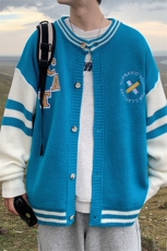 ！2023秋冬新款男士棒球服毛衣潮流开衫针织衫外套M326P78，男装针织衫/毛衣，电商B220