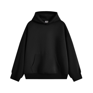 重磅65棉450克双排扣连帽卫衣纯色短宽套头外套男 RH5311-P48图片