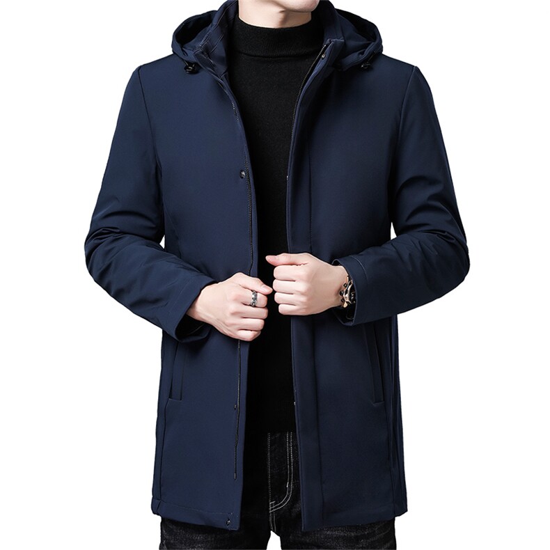 冬季中年可脱卸帽羽绒服男士中年爸爸装可卸内胆外套ZS20862-P340，男装羽绒服，电商B212（原钱塘6029）