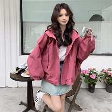 【现货！】玫红色冲锋衣2c213-2559-p145-k208，女装短外套，2C213