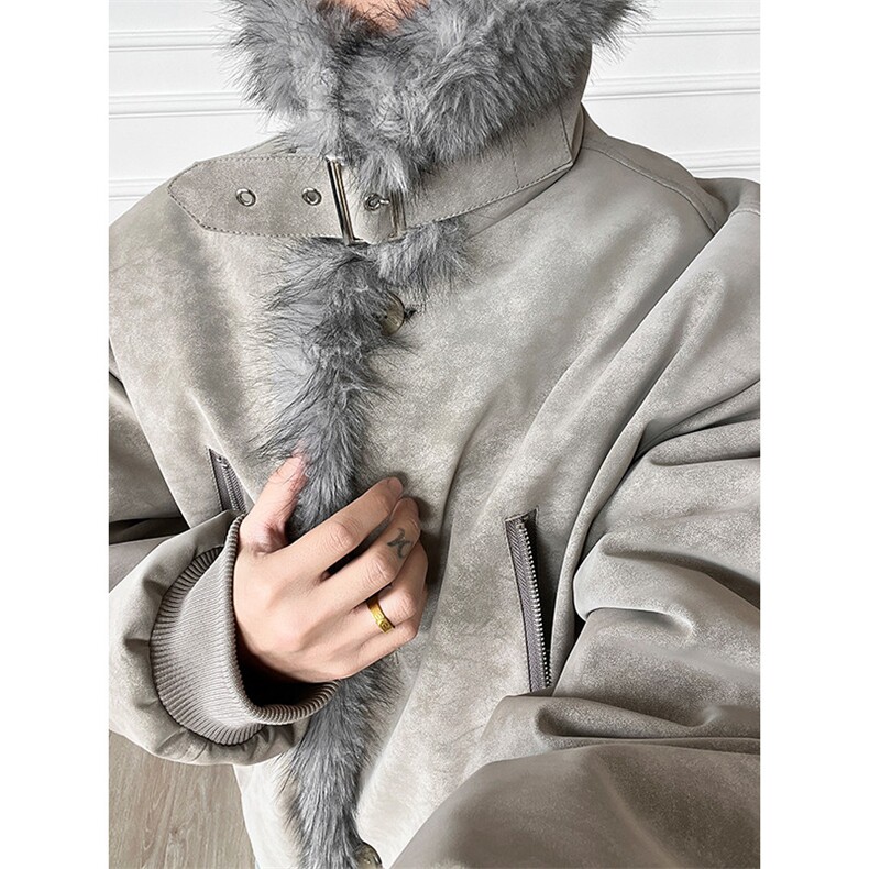 现货数据座山雕pu皮加绒荔枝纹棉衣外套MF09批115，男装皮衣，电商B210