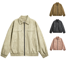 25秋冬二开直播品质休闲皮夹克飞行服皮衣男防外套PY2472-P53，男装皮衣，星座1402-1