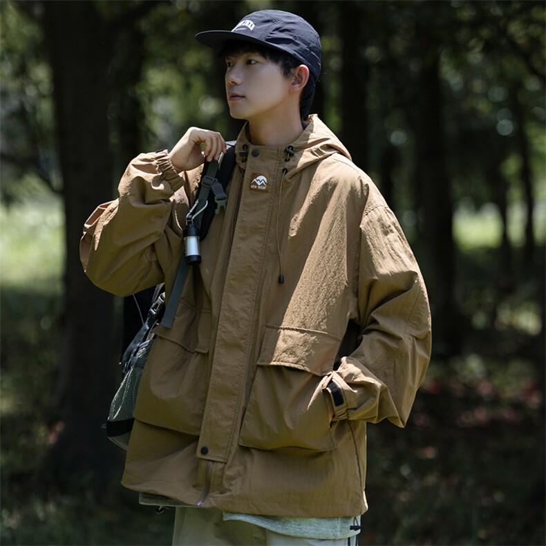 春季新款现货三防户外夹克男连帽冲锋衣外套DSA157B-J93-P60图片