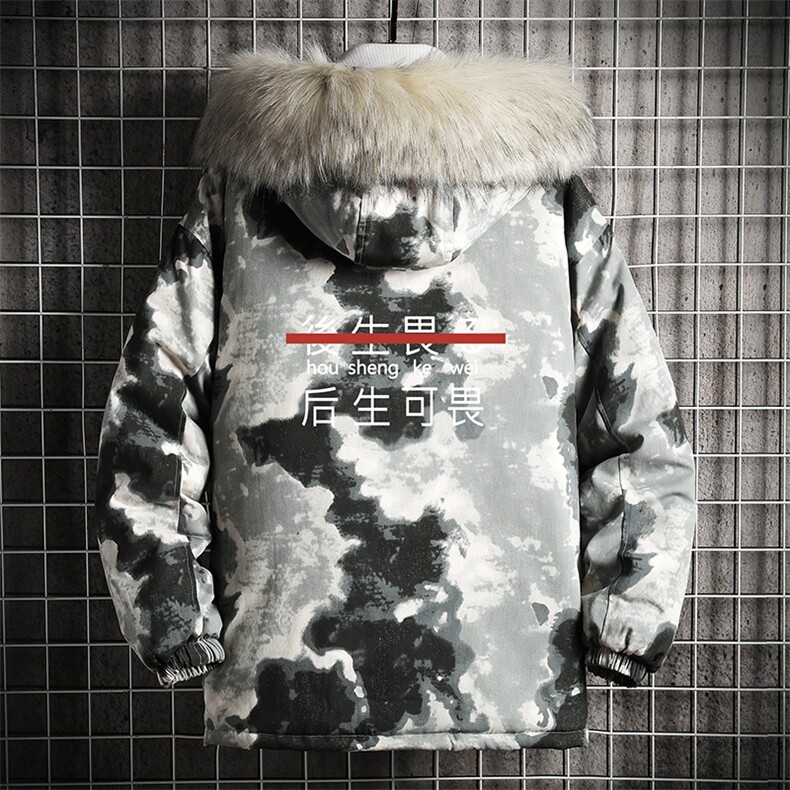 MC49028-P135日系潮衣男大码派克服男工装服外套袄网格,男装棉衣,电商A040A
