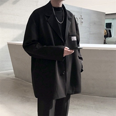 西服男韩版潮流宽松百搭外套休闲港风帅气小西装A071-X05-P80，男装西服，电商A071