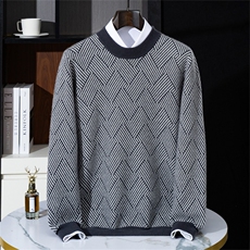 圆领长袖男士2025新款男士加厚，男装羊绒套衫，祥特羊绒