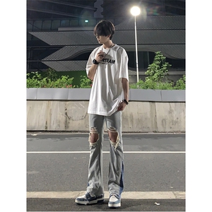 美式高街ins小众破洞牛仔裤货号K751P60图片