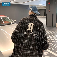 潮小香风外套男秋季新款轻熟高级感工装上衣潮开衫夹克，男装夹克，星座1210-1