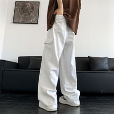 工装休闲裤男女韩版潮流百搭宽松高街2024秋冬ins长裤K5738-P48，男装休闲裤，星座412-2