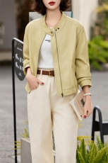 短款棒球服外套女春秋2025新款高端小个子宽松显瘦百搭夹克上衣潮，女装皮衣，跑量工厂店