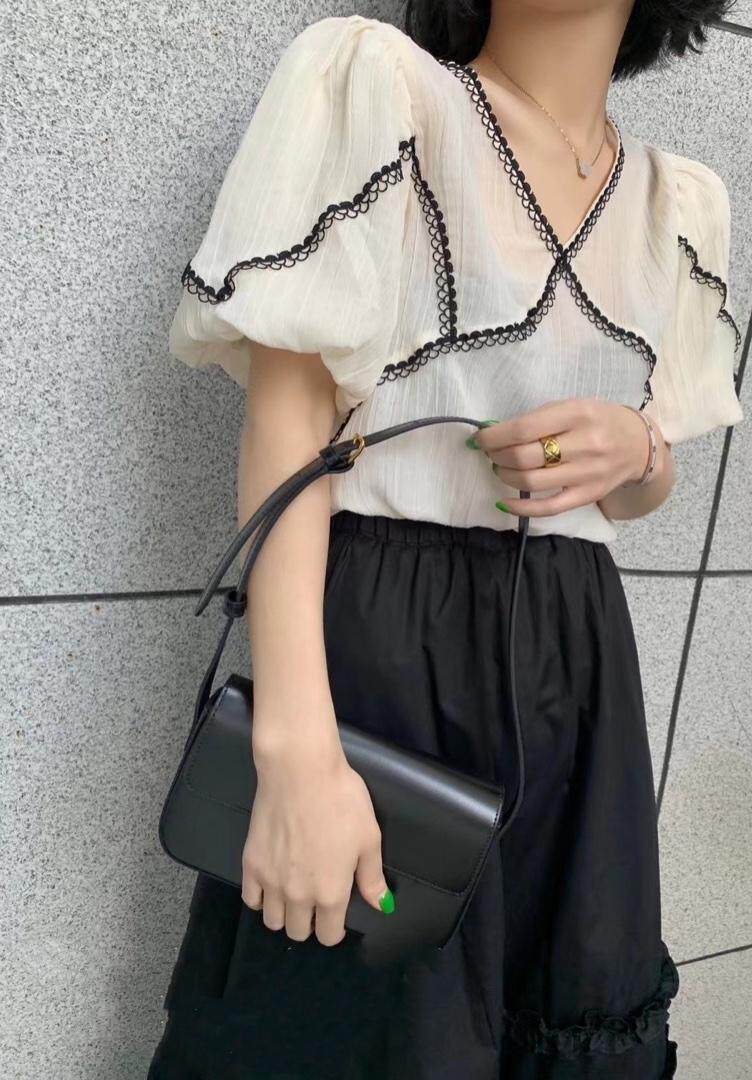 【新款】撞色拼接上衣，其它，色调轩