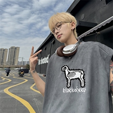 麂皮绒背心坎肩男T恤美式港风潮JB450-特P19控38，男装背心/马甲，电商B370