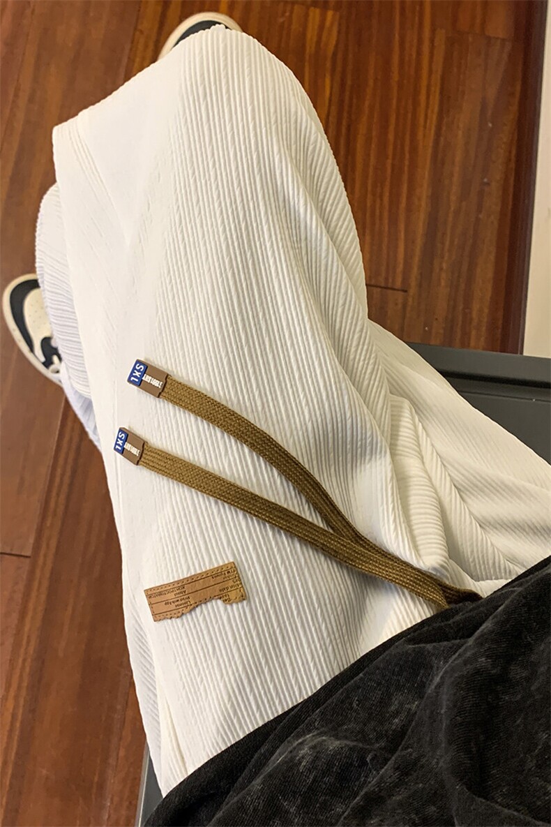 特批P30无差价25春季贴标高街拖地裤男士肌理感垂感阔腿长裤K1036,男装休闲裤,电商A001