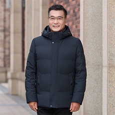 大货主推男中老年羽绒服中长款爸爸装加厚冬款大码羽绒服外套，男装羽绒服，钱塘723
