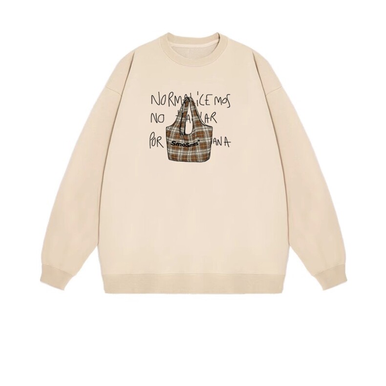 2025年秋季套头通勤长袖时尚格子包，女装卫衣/绒衫，花可