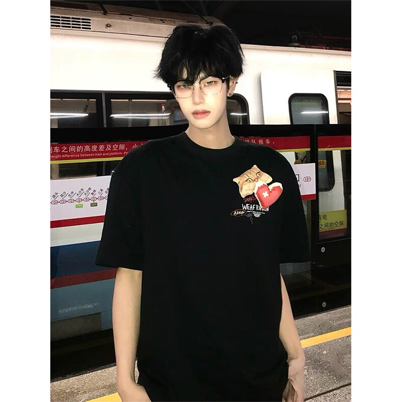 可设48小时发货支持抖音得物来样二开230克重磅美式短袖t恤MT325,男装T恤,电商A486