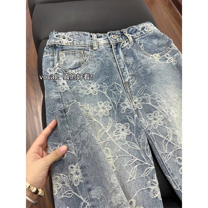 cleanfit提花设计感牛仔裤男款秋季美式高街直筒裤s2144p38,男装牛仔裤,星座1112-1