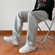 22/秋冬新款港风运动裤潮牌休闲裤潮流男裤直筒拖地裤子男士K3321，男装休闲裤，星座815-2