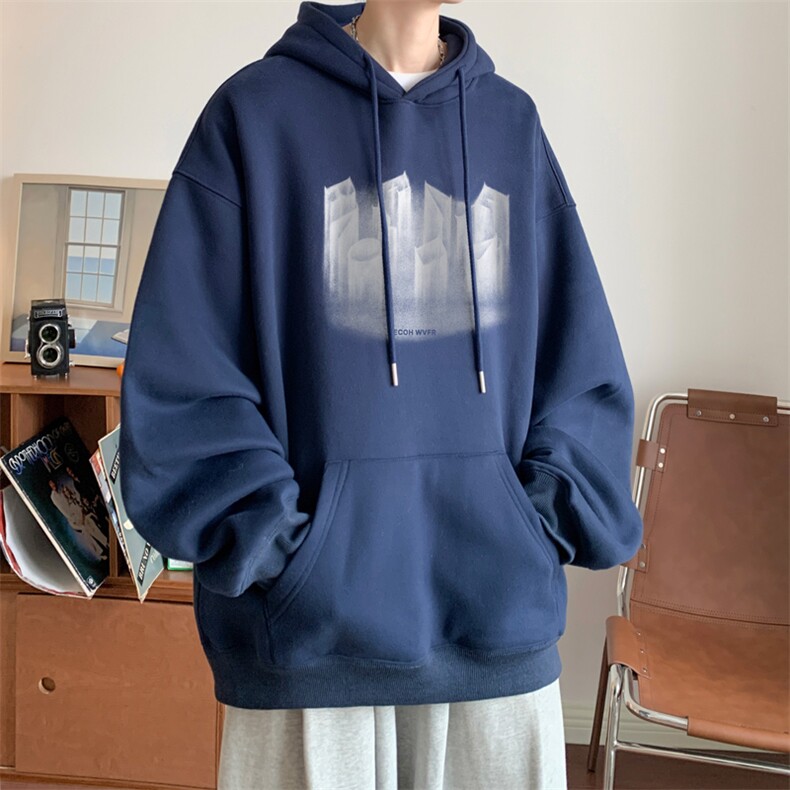 ！连帽圆领卫衣男装港风帽衫男 LM147-P35图片