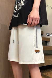 XZ616 夏季新款冰丝贴标宽松休闲裤短裤 TY2453 M-5XL 特P20控39图片
