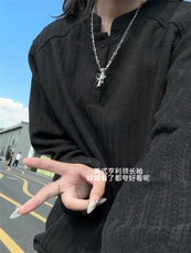 XZ809A/FK01/特P19/加绒特P26雪尼尔小香风立领POLO杉长袖卫衣，男装T恤，星座809A(原222-1)