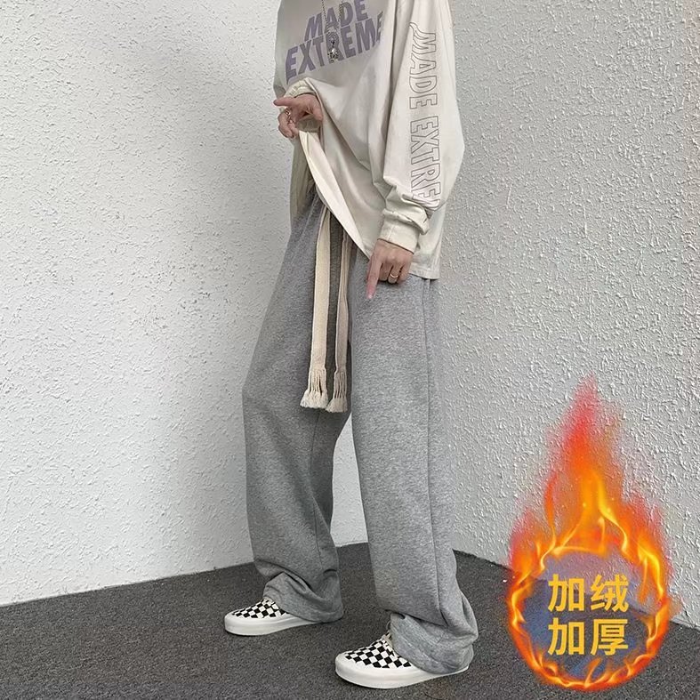 休闲裤男士秋冬季潮牌抽绳直筒运动裤加绒A399P30，男装休闲裤，星座1116-2