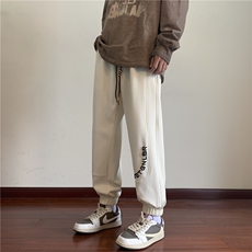 复合牛奶丝设计感小众菠萝格裤子高街潮日系宽松K007*P30控58，男装休闲裤，星座227-2