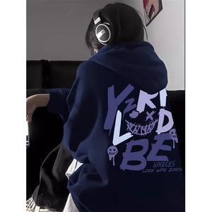卫衣男2025新款春秋美式连帽重磅情侣潮牌男款秋装上衣 WHL1610图片