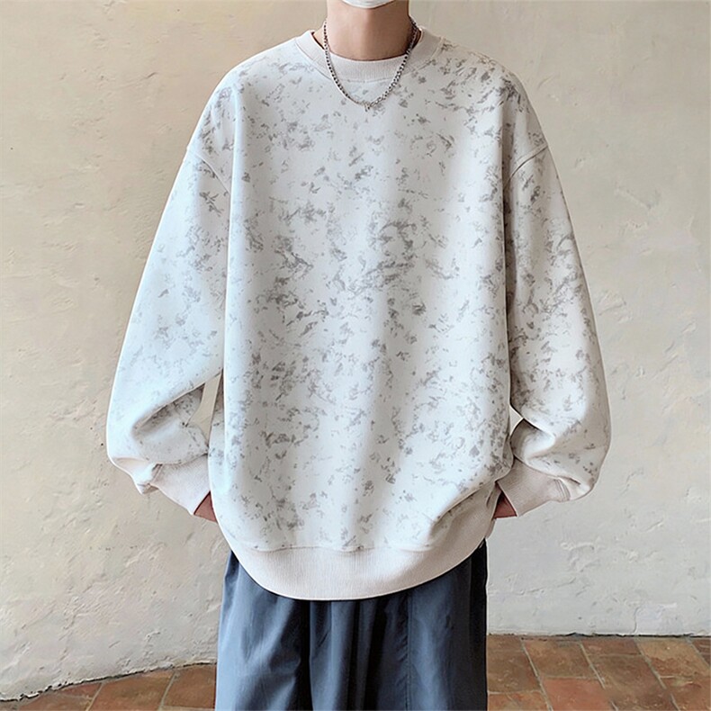 改华棉扎染圆领卫衣【现货】C403A-T95-特P28，男装卫衣，电商C403A