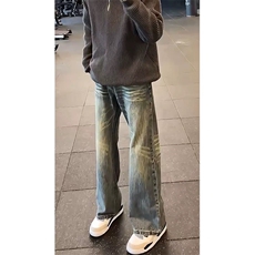 时尚宽松微喇裤休闲美式牛仔裤男大码百搭拖地裤513ACK2711P45，男装牛仔裤，星座513A