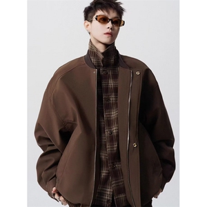 假两件外套男士秋冬棉服穿搭棒球服青少年翻领夹克男 JA32图片