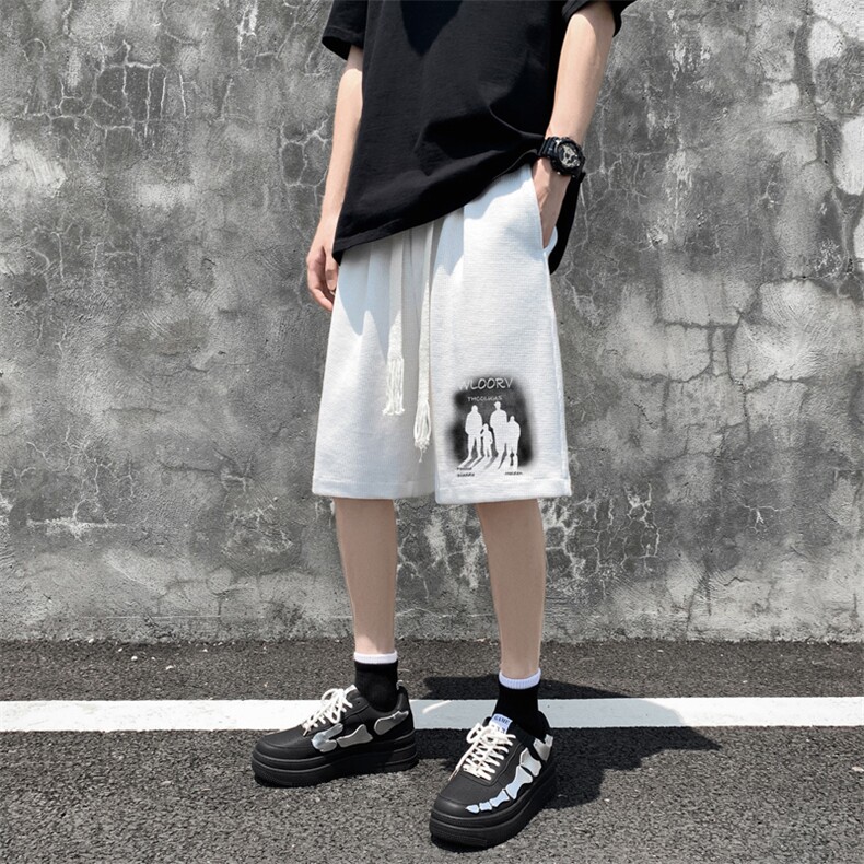 华夫格！运动裤卫裤男华夫格短裤沙滩裤衩休闲裤子男HFD50-P25图片