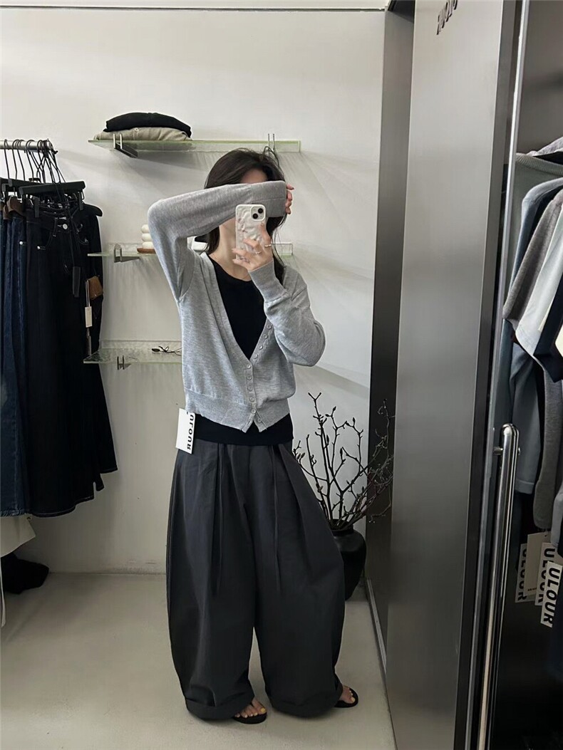 2025年秋季时尚百搭通勤简约休闲开衫背心，女装羊毛衫，恒旺羊绒