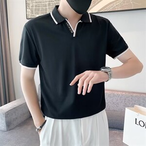POLO衫短袖男夏季冰感翻领男士冰丝薄款半袖商务风大码T恤T549P28图片